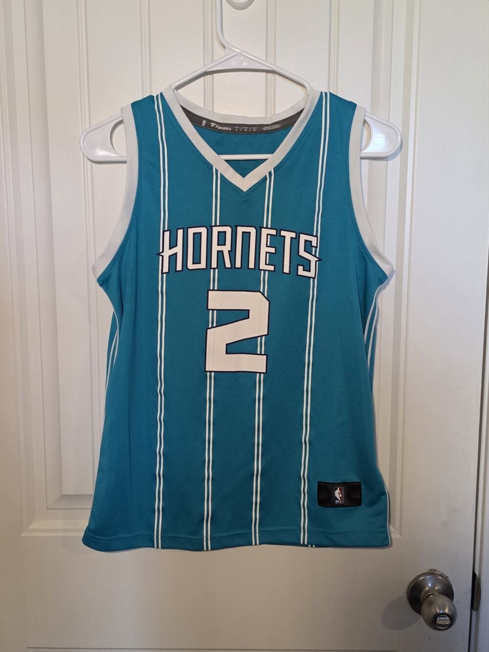 LaMelo Ball #2 Charlotte Hornets Jersey Youth Large Fanatics NBA Teal Pinstripe